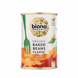 Biona Bakte Bønner i Tomatsaus Øko 400gr