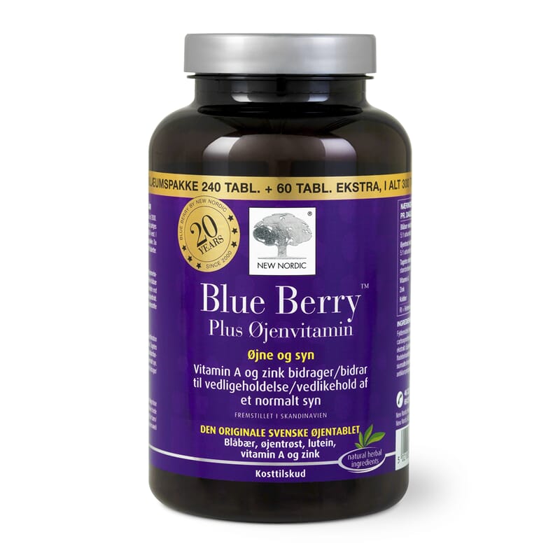 new nordic blue berry plus øjenvitamin 240 stk 