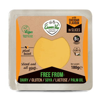 Greenvie Cheddar Skivet 180gr