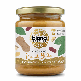 Biona Peanøttsmør Crunchy 250gr