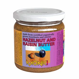 Monki Hasselnøtter & Rosiner U/Salt Øko 330gr