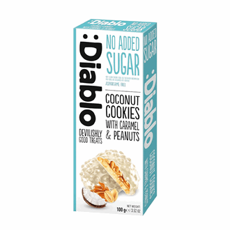 Diablo Coconut Cookies Caramel & Peanut 100gr