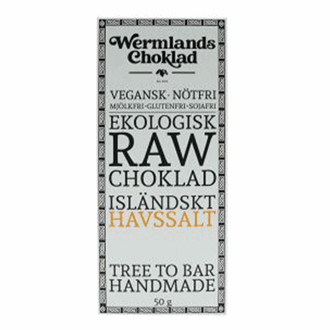 Wermlands Raw Sjokolade Havsalt Øko 50gr