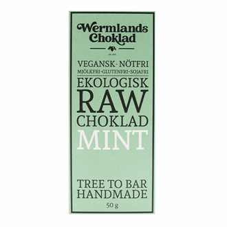 Wermlands Raw Sjokolade Mint Øko 50gr