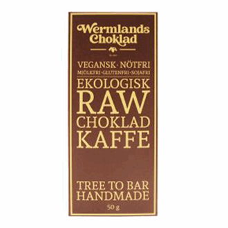 Wermlands Raw Sjokolade Kaffe Øko 50gr